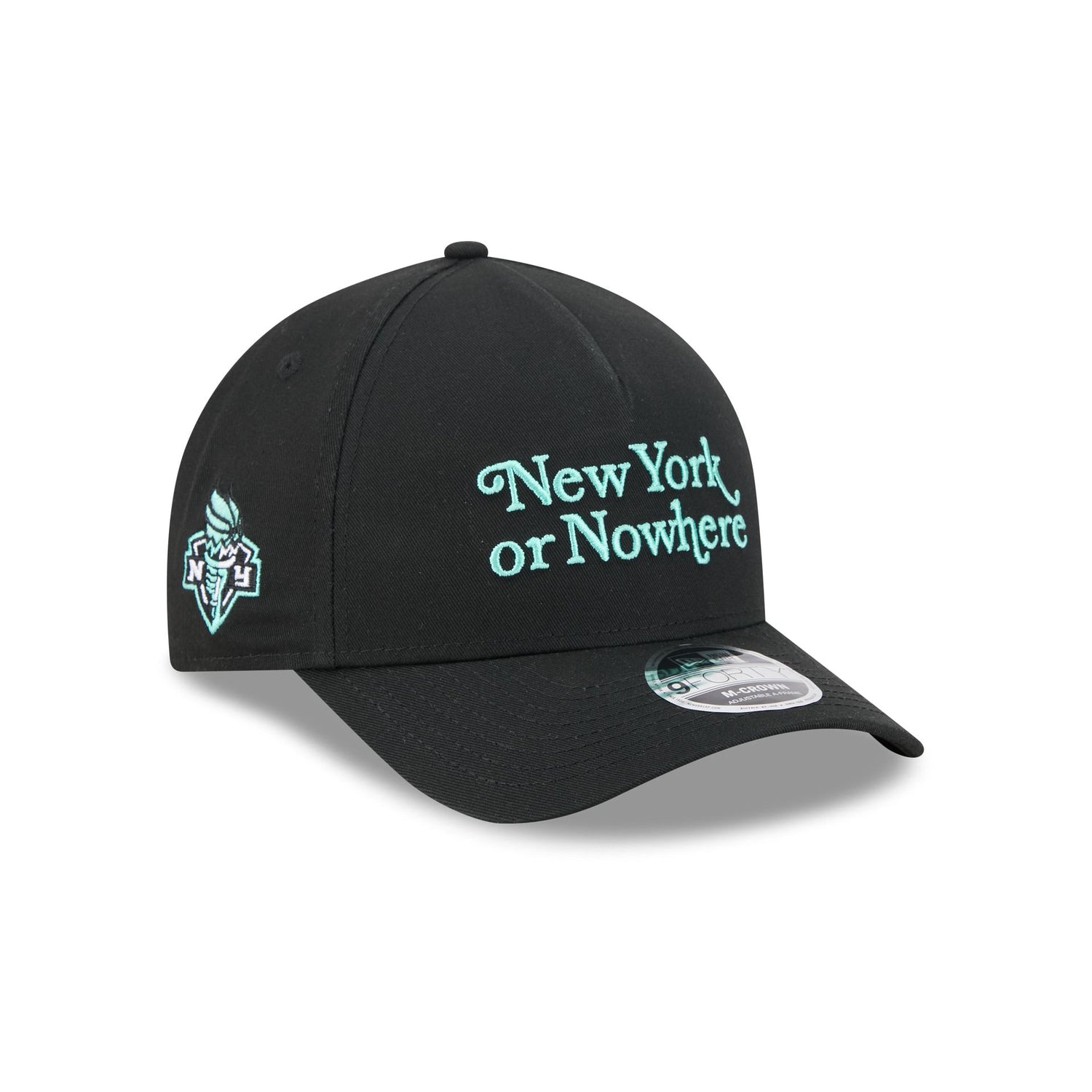 New York or Nowhere x New York Liberty Black 9FORTY M-Crown A-Frame Snapback Hat