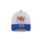 New York or Nowhere x New York Knicks Stacked Script White 9FORTY A-Frame Snapback Hat