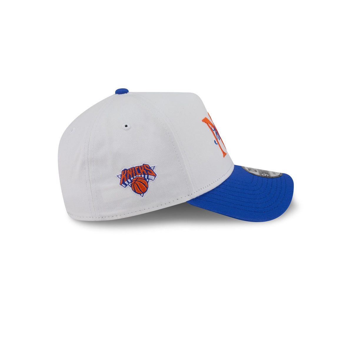 New York or Nowhere x New York Knicks Stacked Script White 9FORTY A-Frame Snapback Hat
