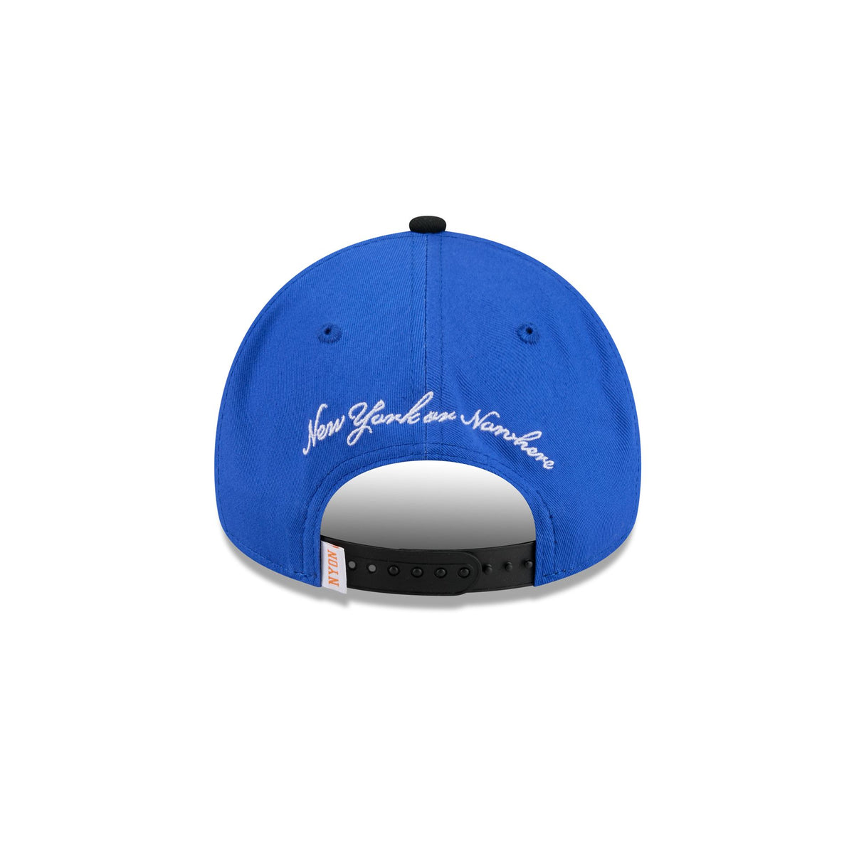 New York or Nowhere x New York Knicks Bold Script Blue 9FORTY A-Frame Snapback Hat