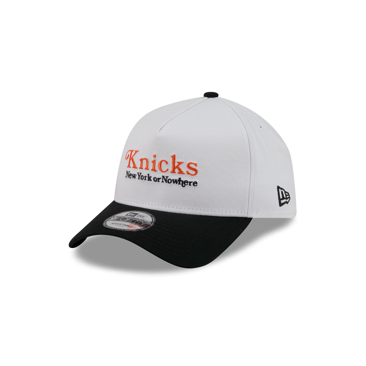 New York or Nowhere x New York Knicks Print White Two Tone 9FORTY A-Frame Snapback Hat