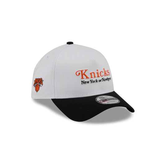 New York or Nowhere x New York Knicks Print White Two Tone 9FORTY A-Frame Snapback Hat