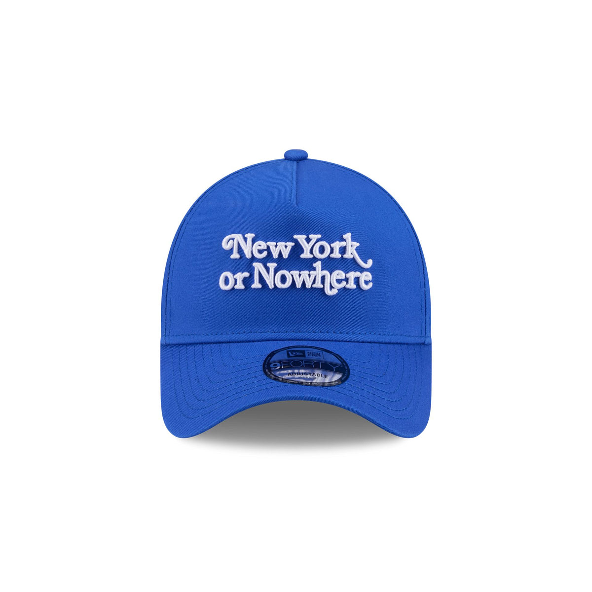 New York or Nowhere x New York Knicks Script Blue 9FORTY A-Frame Snapback Hat