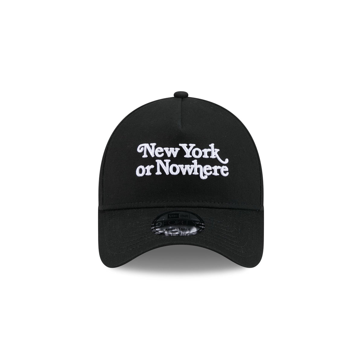 New York or Nowhere x New York Knicks Script Black 9FORTY A-Frame Snapback Hat