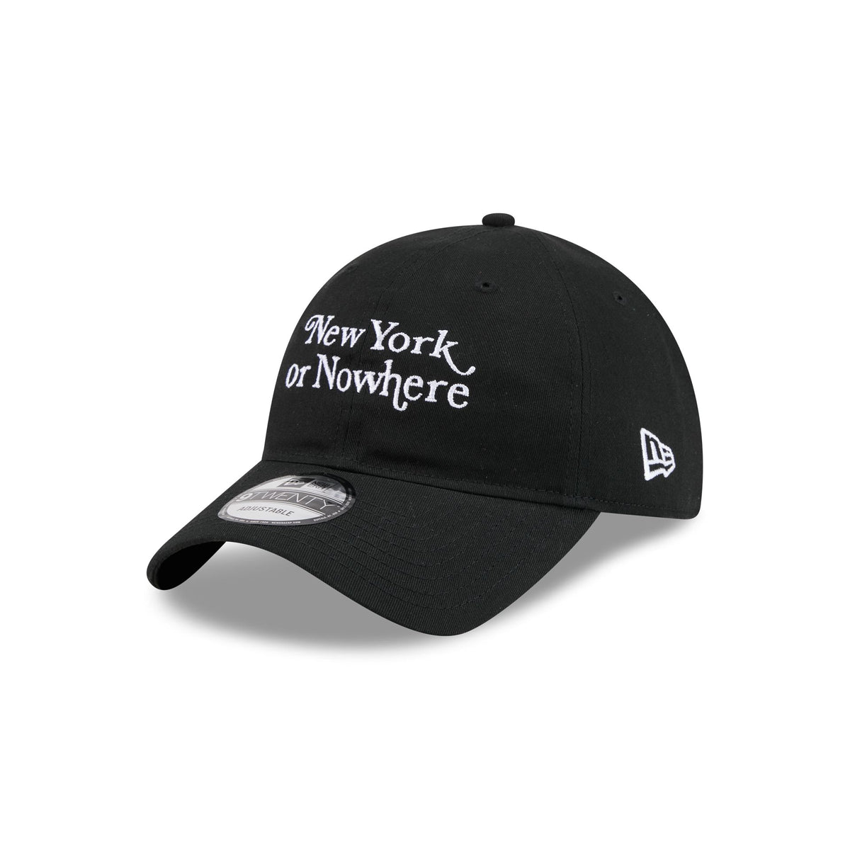 New York or Nowhere x New York Knicks Script Black 9TWENTY Adjustable Hat