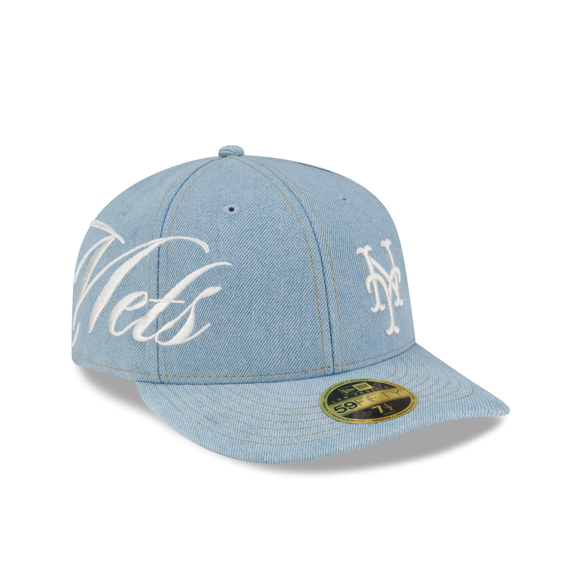New York Mets Denim Script Low Profile 59FIFTY Fitted Hat