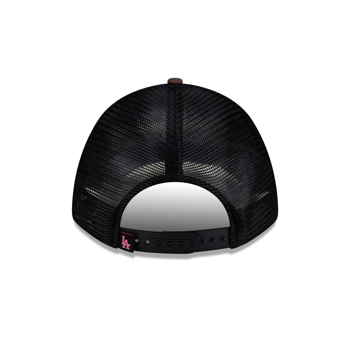 Los Angeles Dodgers Camo Gothic Visor 9FORTY M-Crown A-Frame Trucker Hat