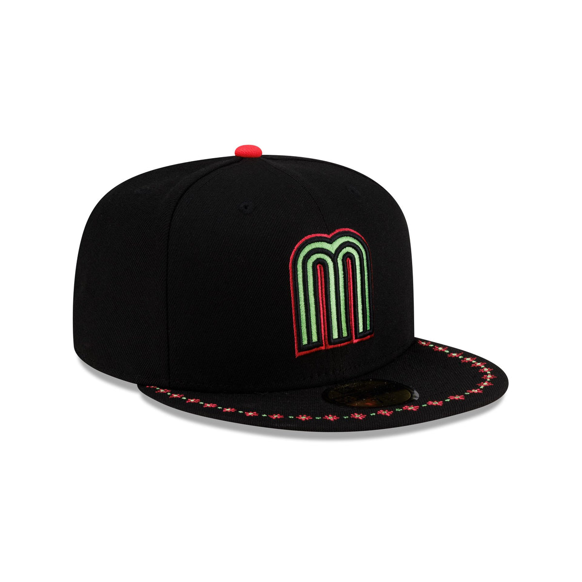 Mexico Baseball Flower 59FIFTY Fitted Hat