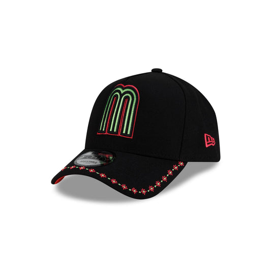 Mexico Baseball Flower 9FORTY A-Frame Snapback Hat