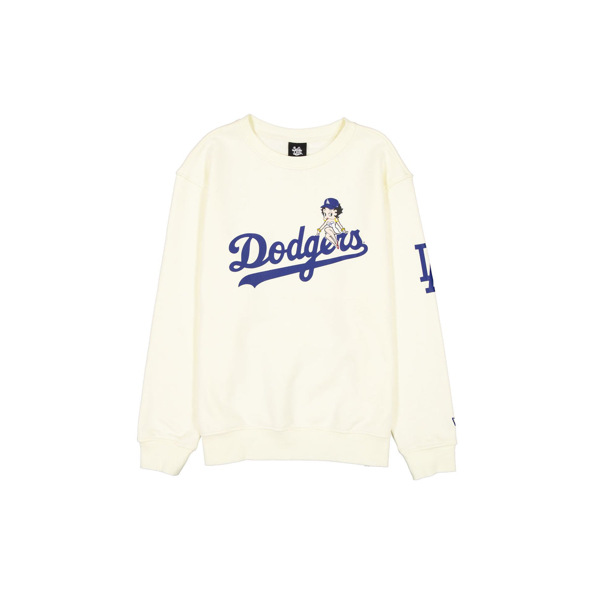 Bella Doña x Betty Boop x Los Angeles Dodgers Chrome White Crewneck