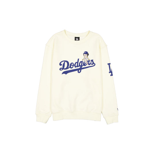 Bella Doña x Betty Boop x Los Angeles Dodgers Chrome White Crewneck