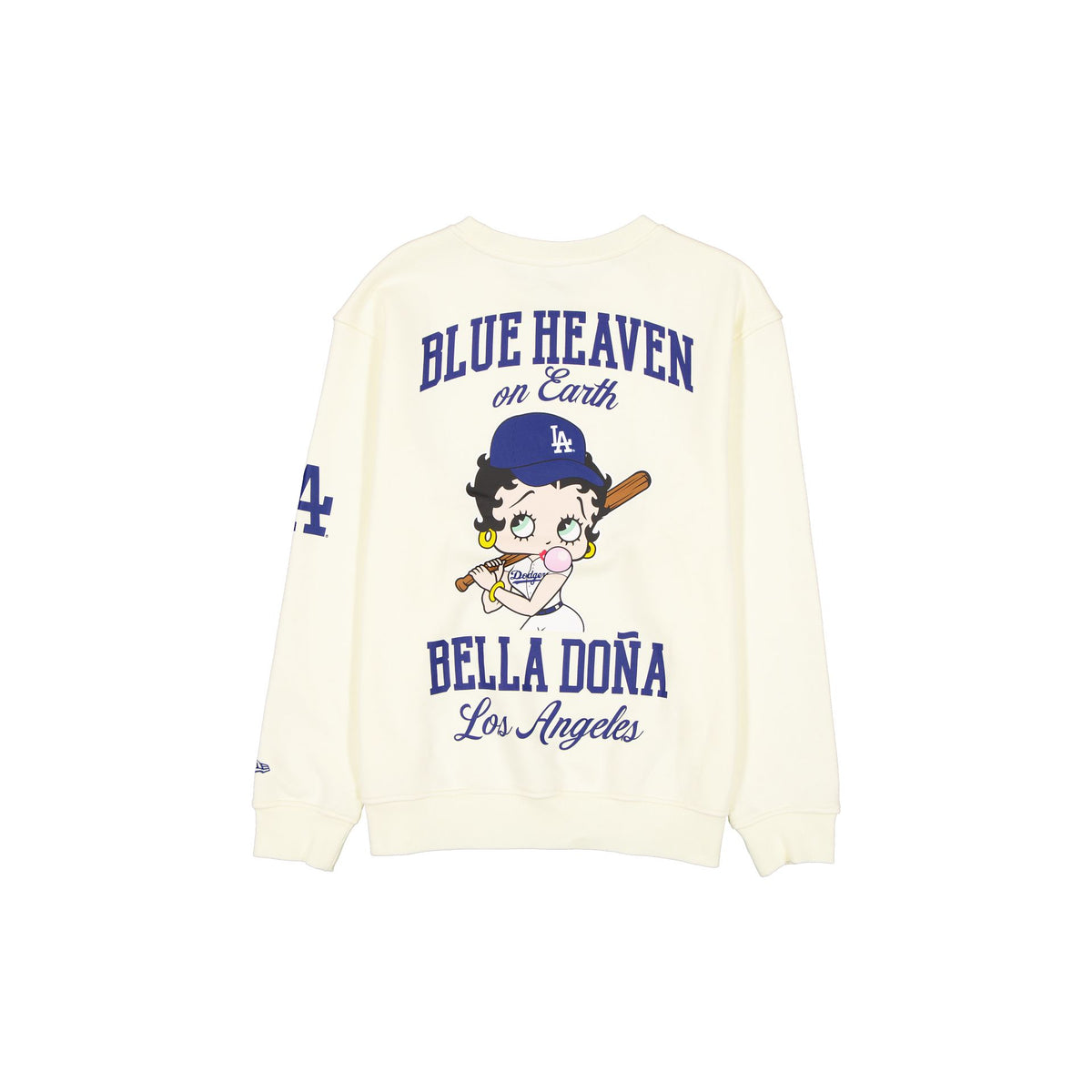 Bella Doña x Betty Boop x Los Angeles Dodgers Chrome White Crewneck