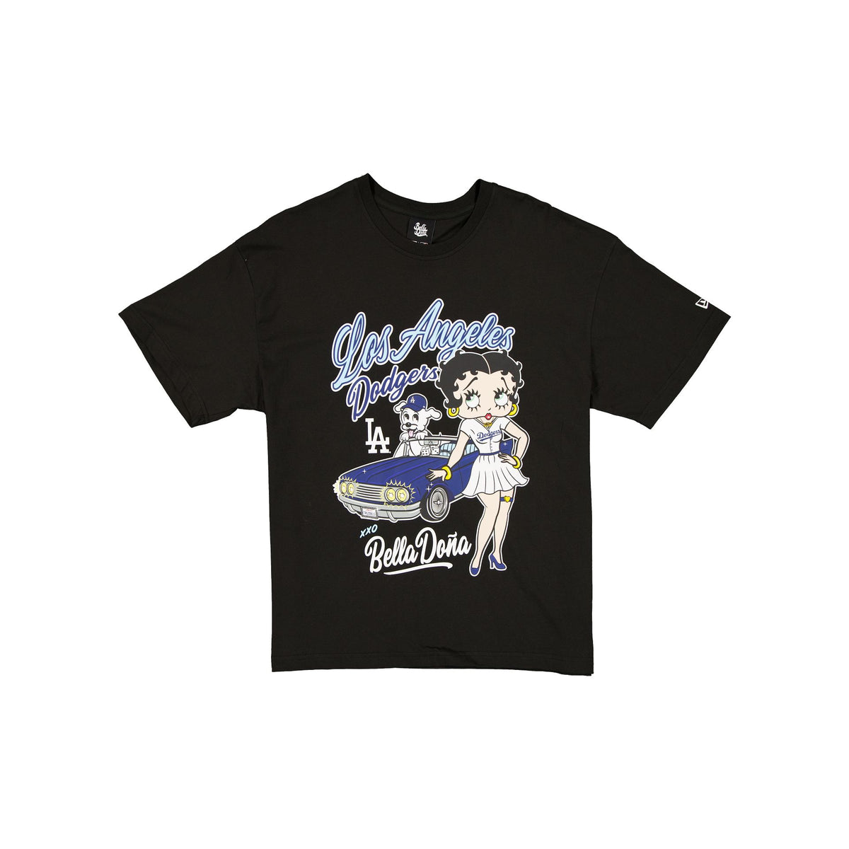 Bella Doña x Betty Boop x Los Angeles Dodgers Women's Black T-Shirt