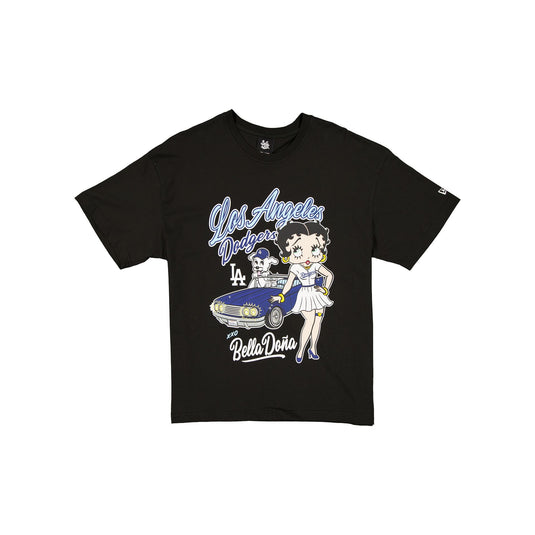 Bella Doña x Betty Boop x Los Angeles Dodgers Women's Black T-Shirt