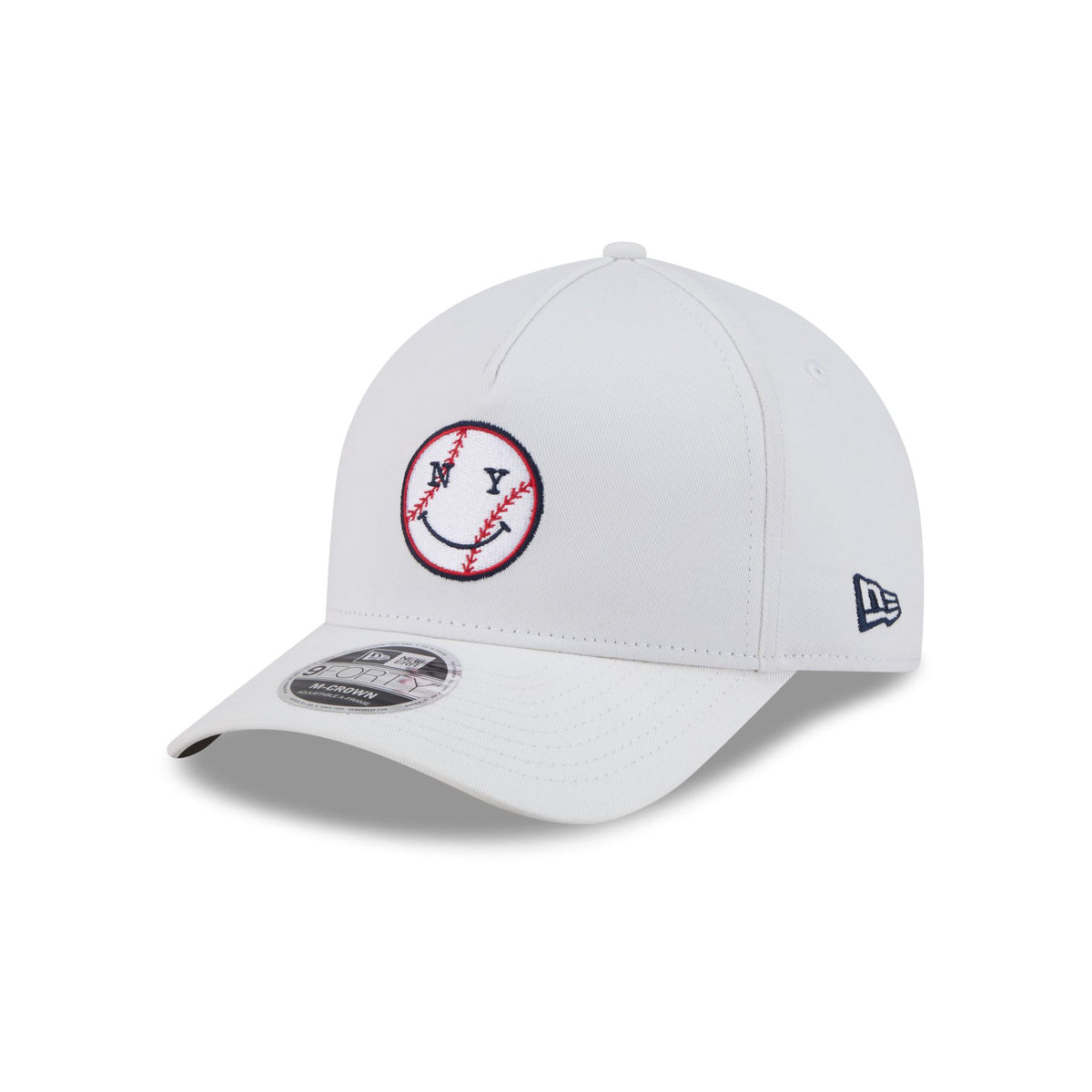 New York or Nowhere x New York Yankees Optic White Baseball 9FORTY M-Crown A-Frame Snapback Hat