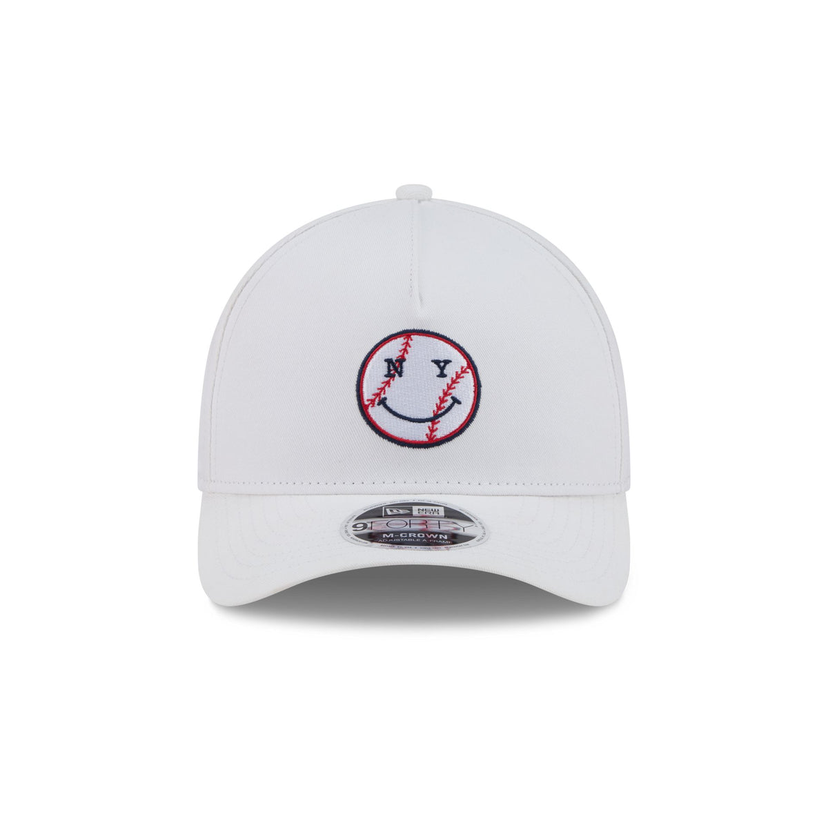 New York or Nowhere x New York Yankees Optic White Baseball 9FORTY M-Crown A-Frame Snapback Hat