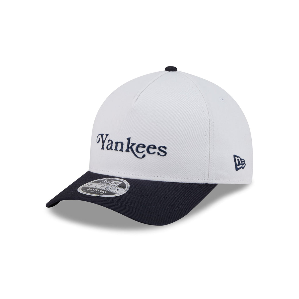 New York or Nowhere x New York Yankees Optic White Two Tone 9FORTY M-Crown A-Frame Snapback Hat