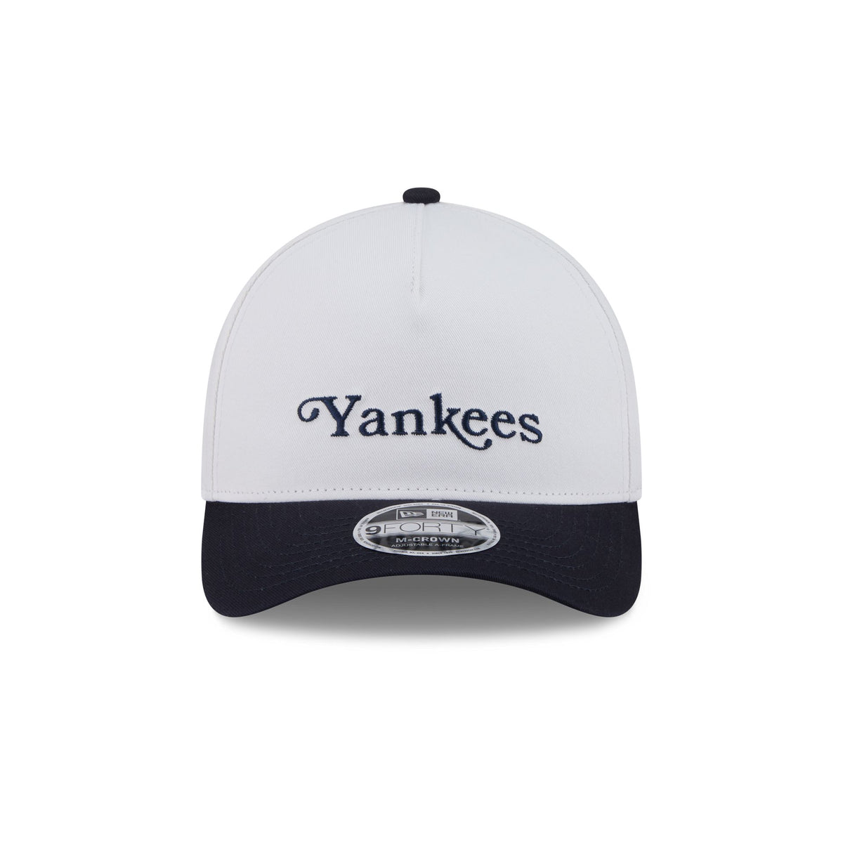 New York or Nowhere x New York Yankees Optic White Two Tone 9FORTY M-Crown A-Frame Snapback Hat