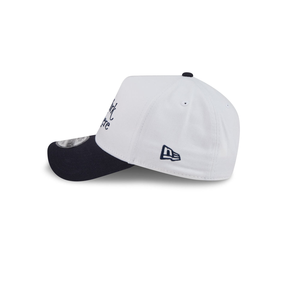 New York or Nowhere x New York Yankees White Two Tone Wordmark 9FORTY A-Frame Snapback Hat