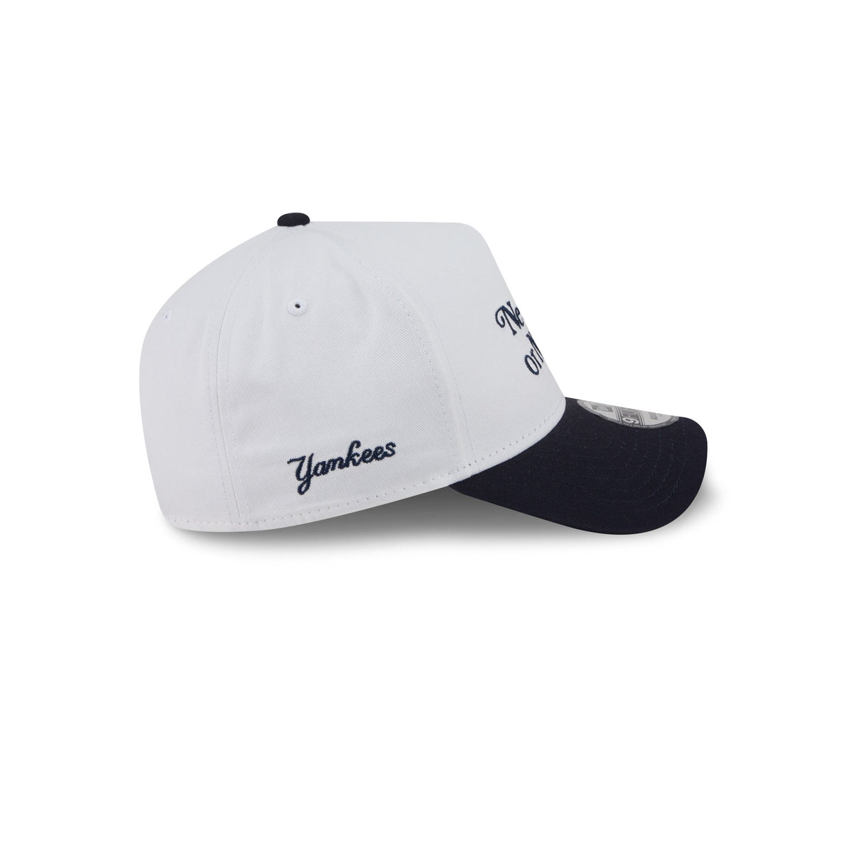 New York or Nowhere x New York Yankees White Two Tone Wordmark 9FORTY A-Frame Snapback Hat