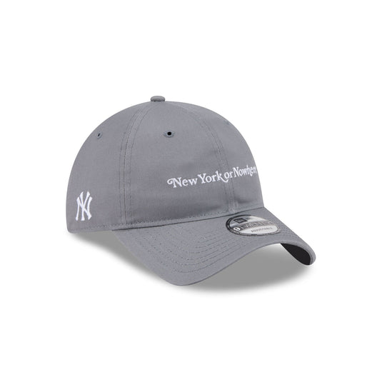 New York or Nowhere x New York Yankees Light Gray Script 9TWENTY Adjustable Hat