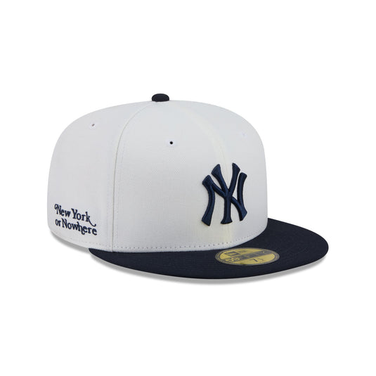 New York or Nowhere x New York Yankees White Two Tone 59FIFTY Fitted Hat