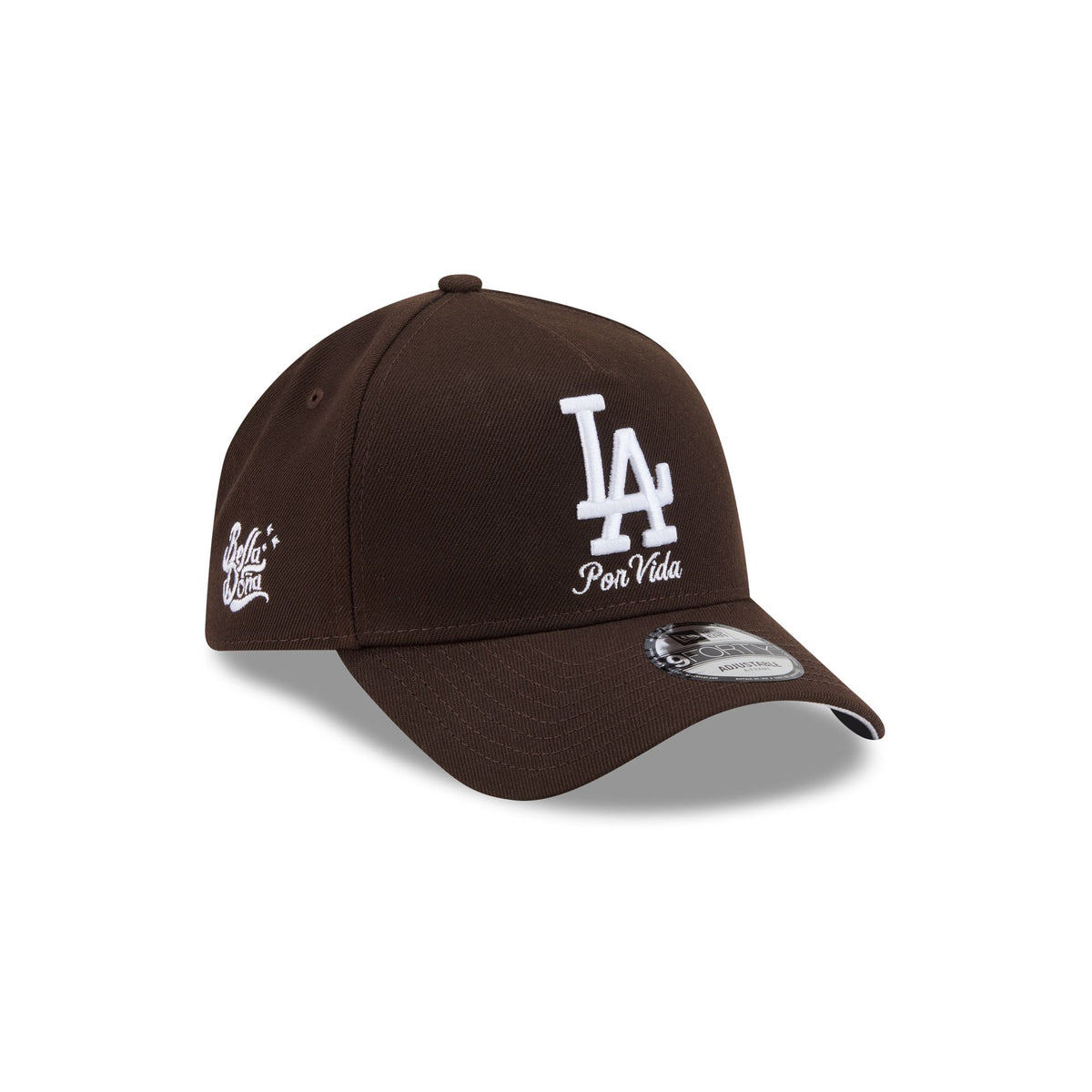 Bella Doña x Betty Boop x Los Angeles Dodgers Script Brown 9FORTY A-Frame Snapback Hat