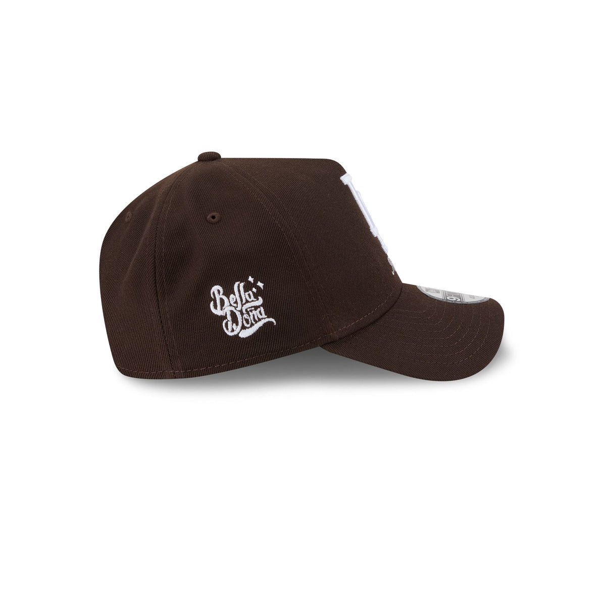 Bella Doña x Betty Boop x Los Angeles Dodgers Script Brown 9FORTY A-Frame Snapback Hat