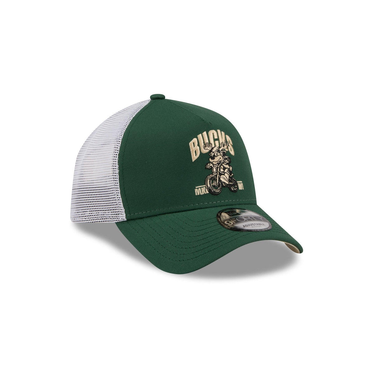Milwaukee Bucks Mascot 9FORTY A-Frame Trucker Hat