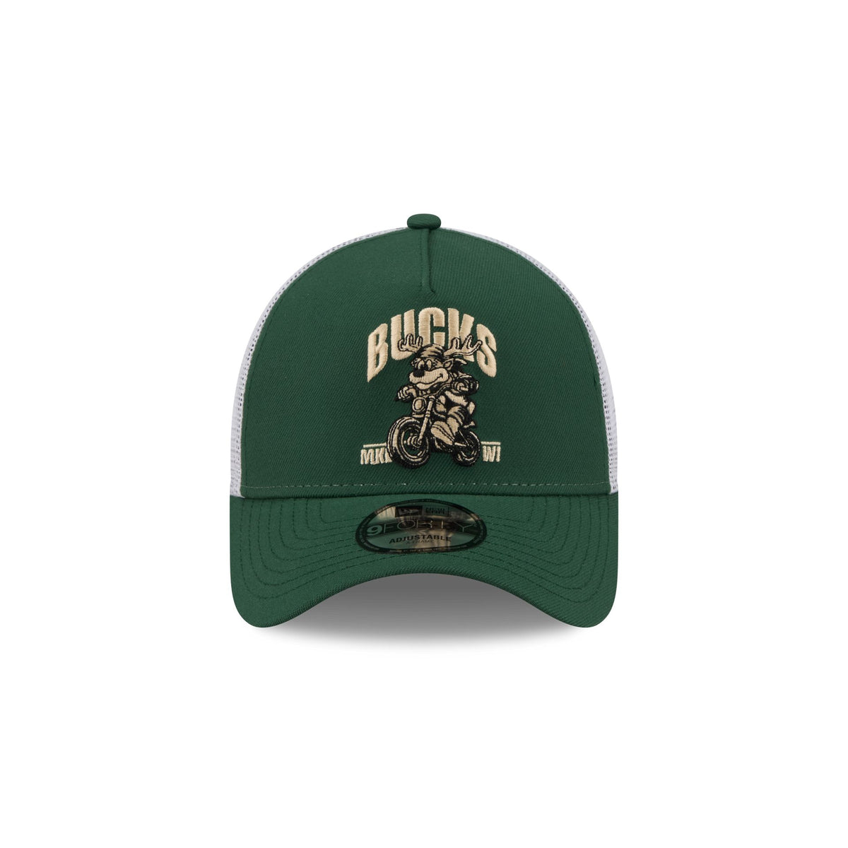 Milwaukee Bucks Mascot 9FORTY A-Frame Trucker Hat