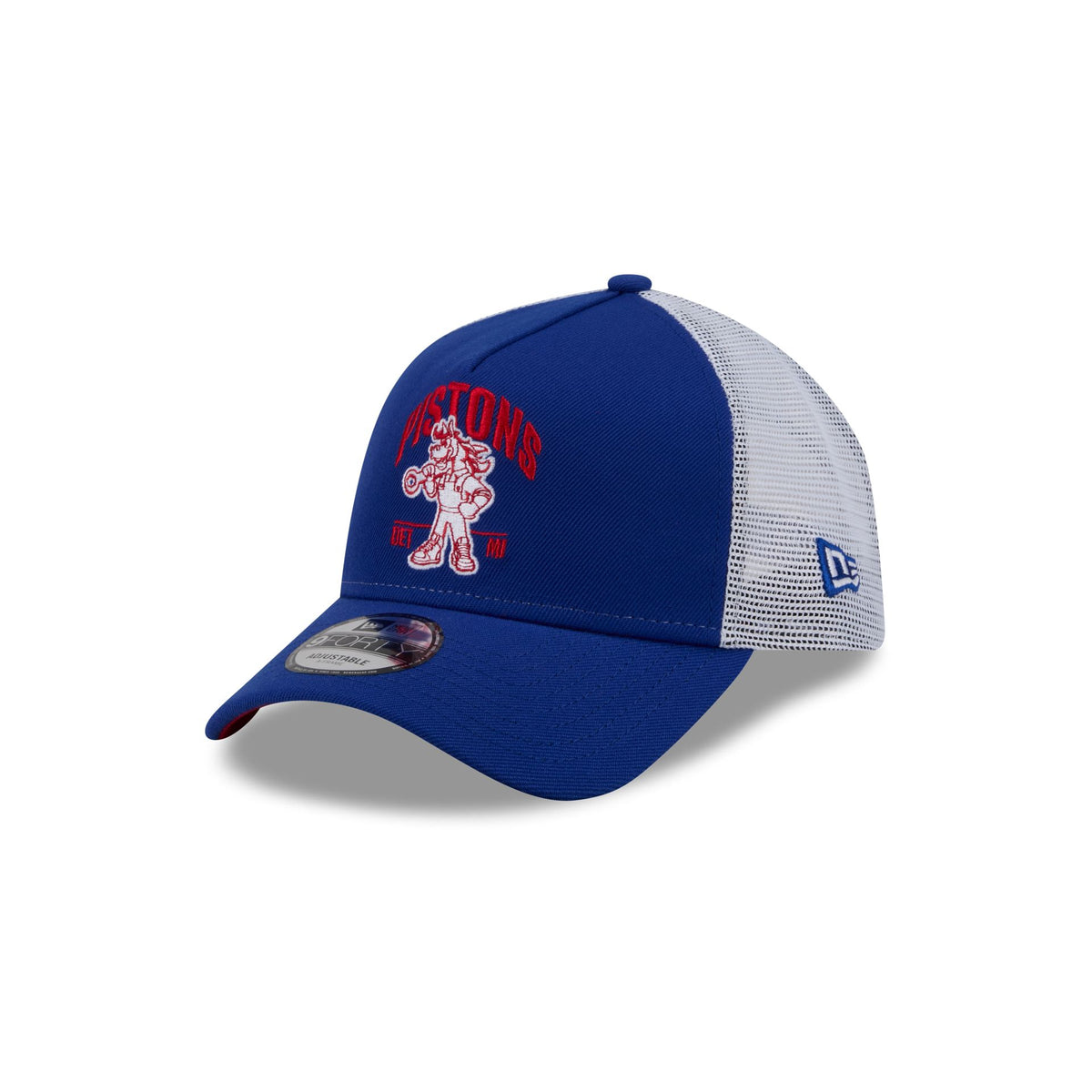Detroit Pistons Mascot 9FORTY A-Frame Trucker Hat