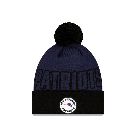 New England Patriots 2026 International Games Pom Knit Hat