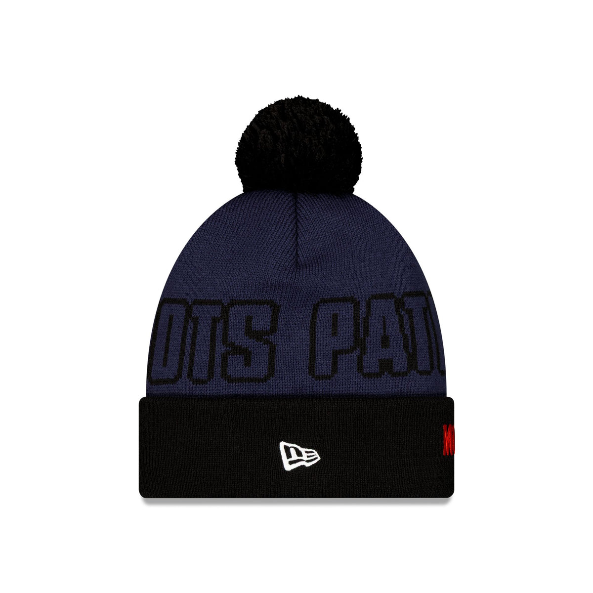 New England Patriots 2026 International Games Pom Knit Hat