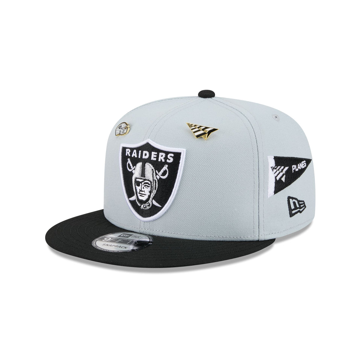 Paper Planes x Las Vegas Raiders Gray 9FIFTY Snapback Hat
