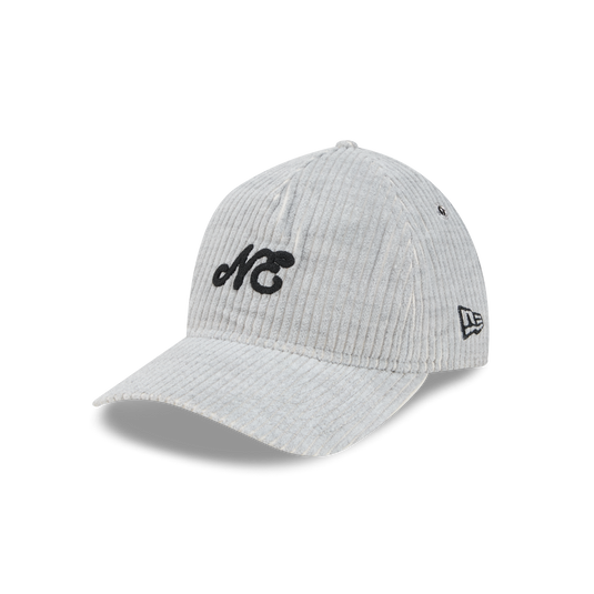 New Era Branded Cord Heather Gray 9TWENTY A-Frame Adjustable Hat