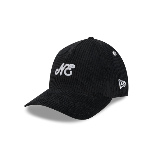 New Era Branded Cord Black 9TWENTY A-Frame Adjustable Hat