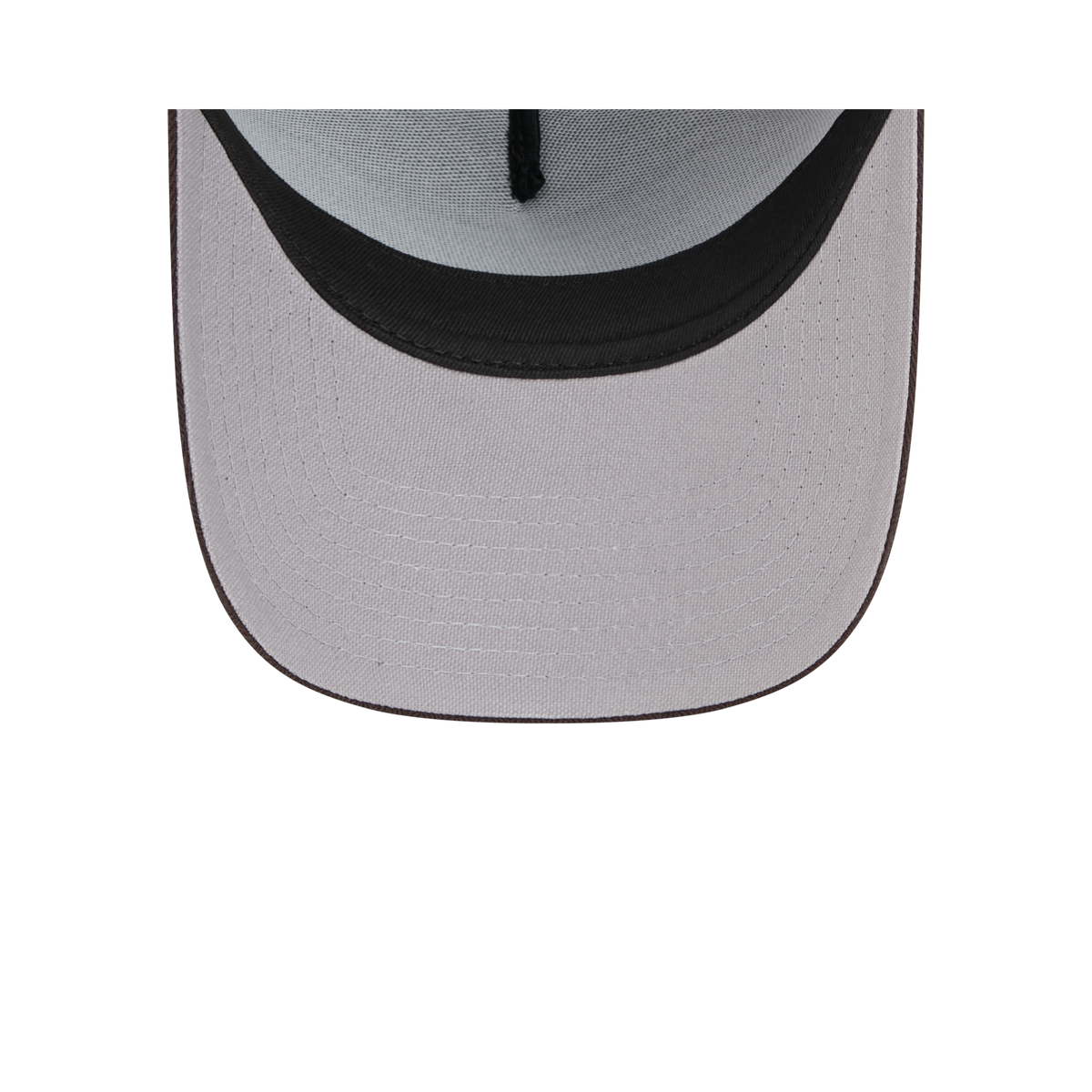 New Era Branded Herringbone Brown Suede 9FORTY A-Frame Trucker Hat