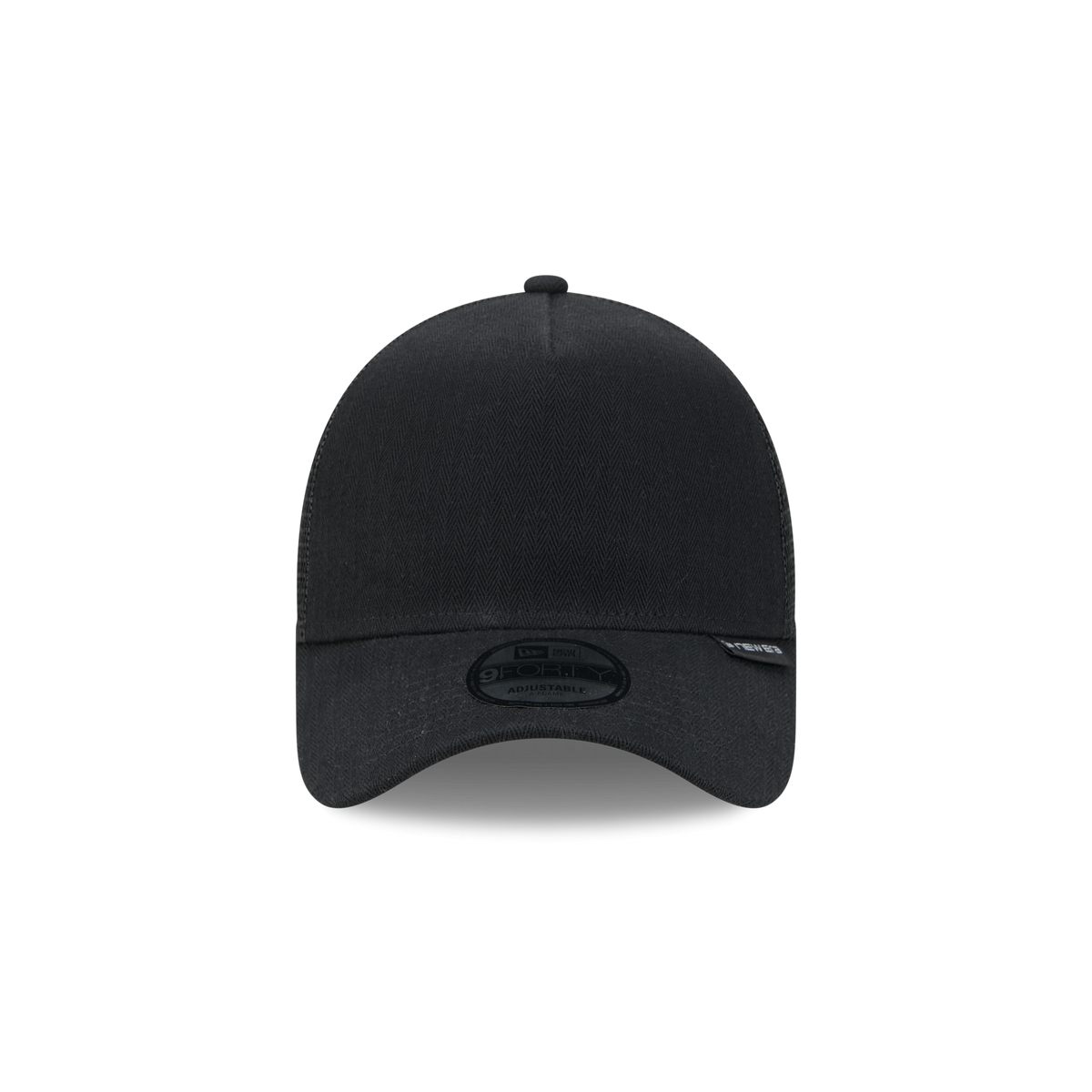 New Era Branded Herringbone Black 9FORTY A-Frame Trucker Hat