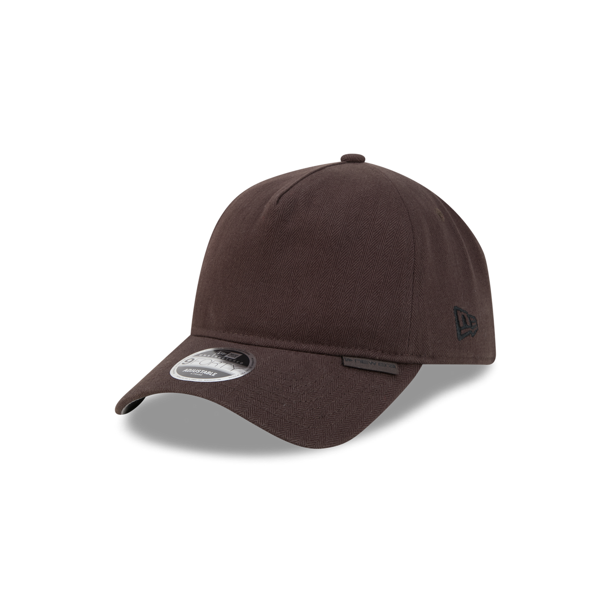 New Era Branded Herringbone Brown Suede 9FORTY A-Frame Unstructured Snapback Hat