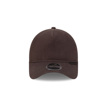 New Era Branded Herringbone Brown Suede 9FORTY A-Frame Unstructured Snapback Hat