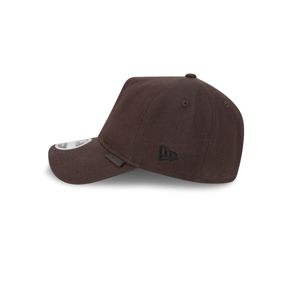 New Era Branded Herringbone Brown Suede 9FORTY A-Frame Unstructured Snapback Hat