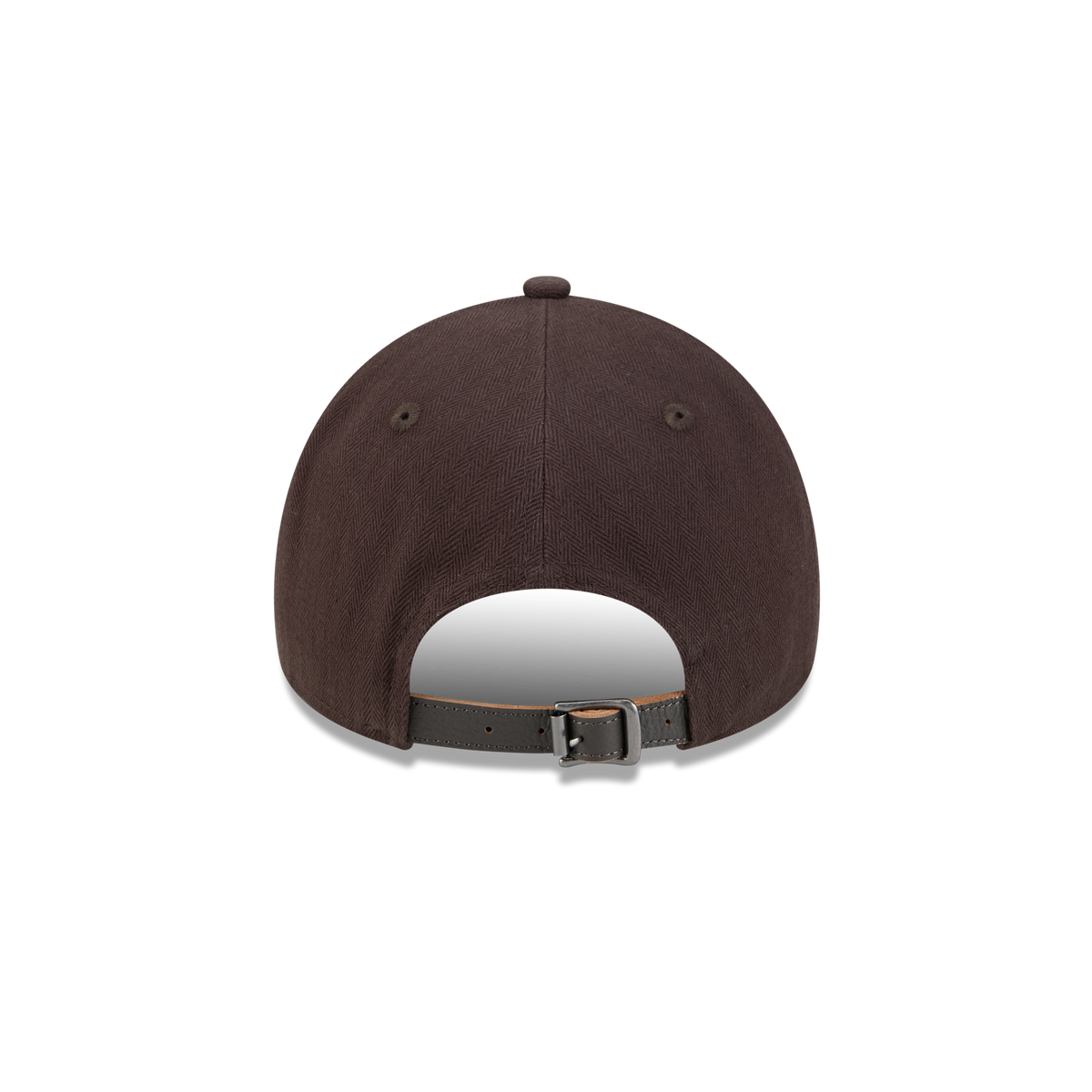 New Era Branded Herringbone Brown Suede 9FORTY A-Frame Unstructured Snapback Hat