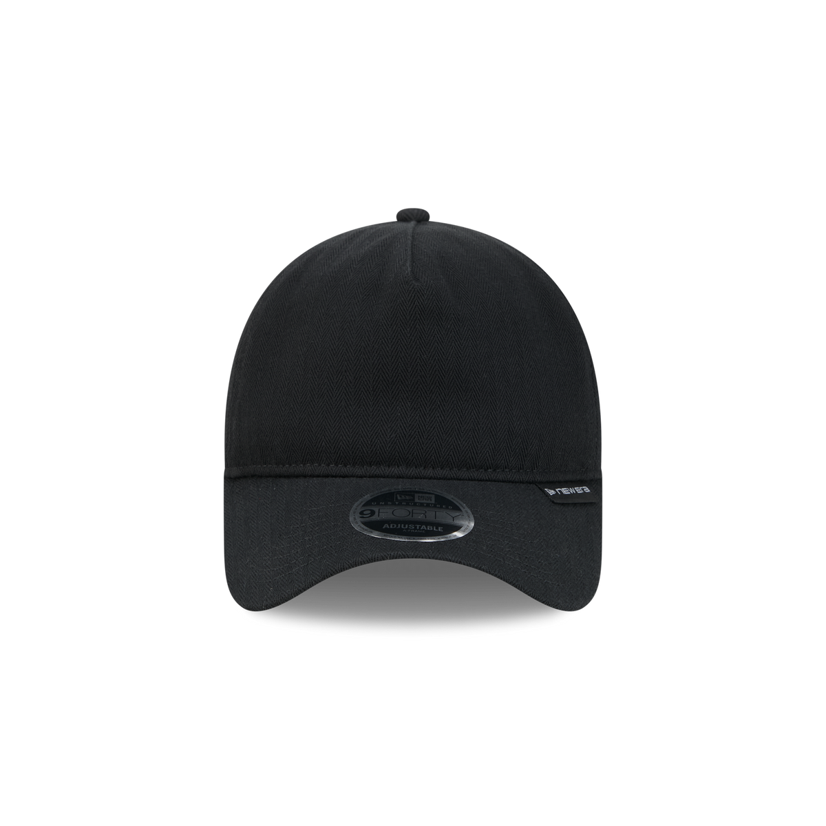 New Era Branded Herringbone Black 9FORTY A-Frame Unstructured Snapback Hat