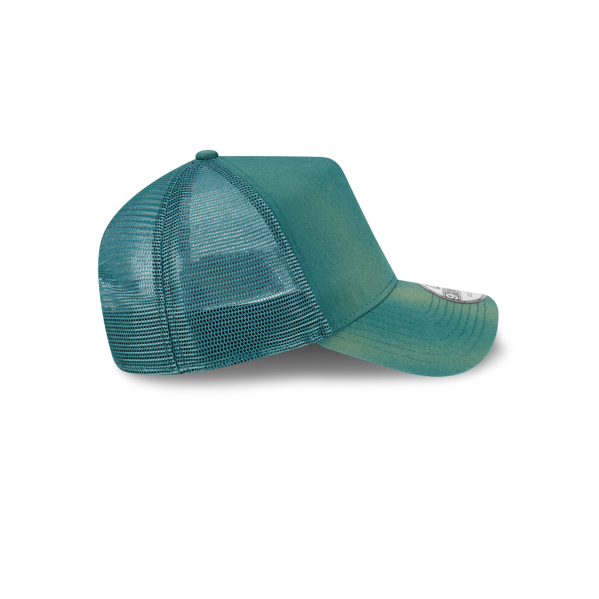 New Era Branded Washed Pine Needle Green 9FORTY A-Frame Trucker Hat