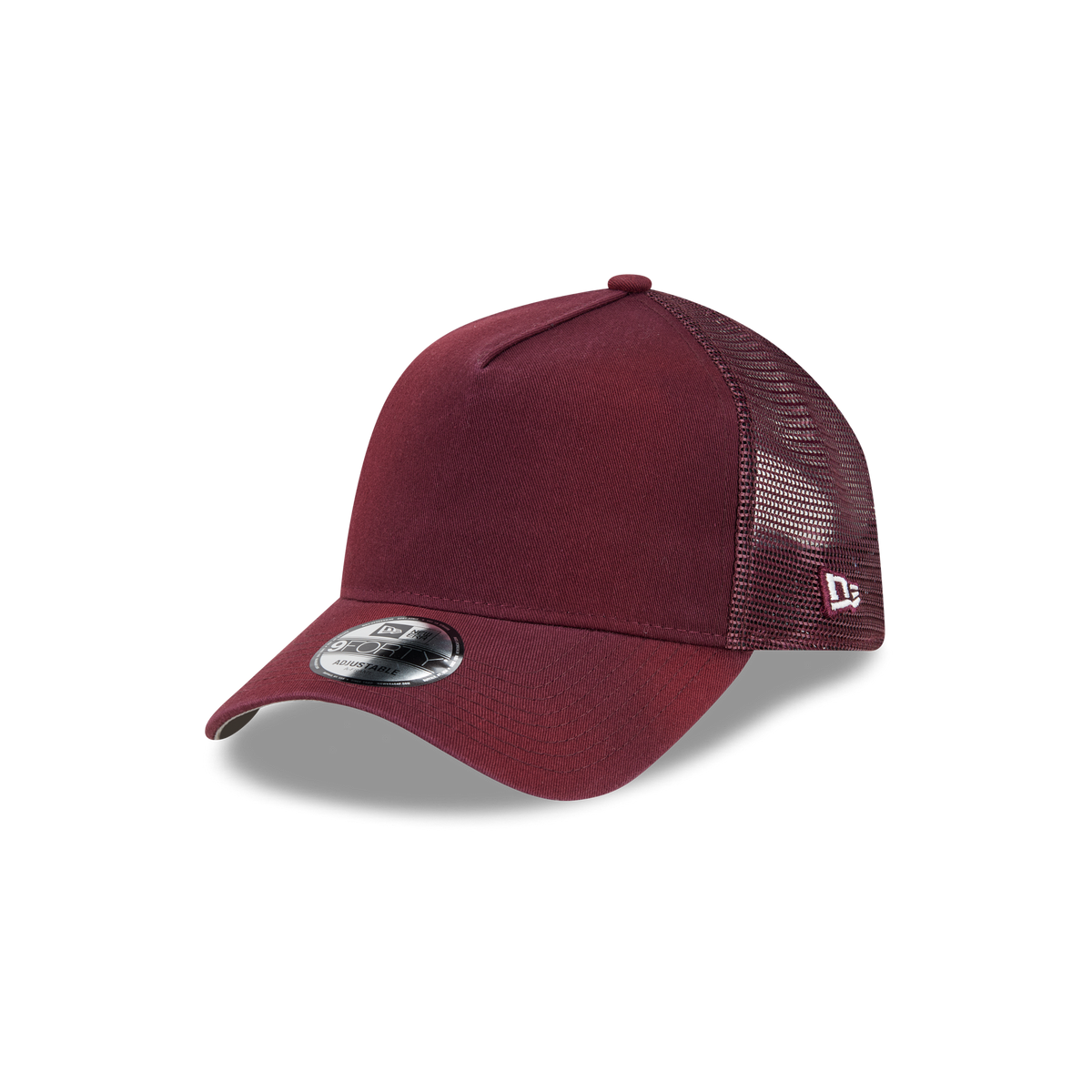 New Era Branded Washed Maroon 9FORTY A-Frame Trucker Hat