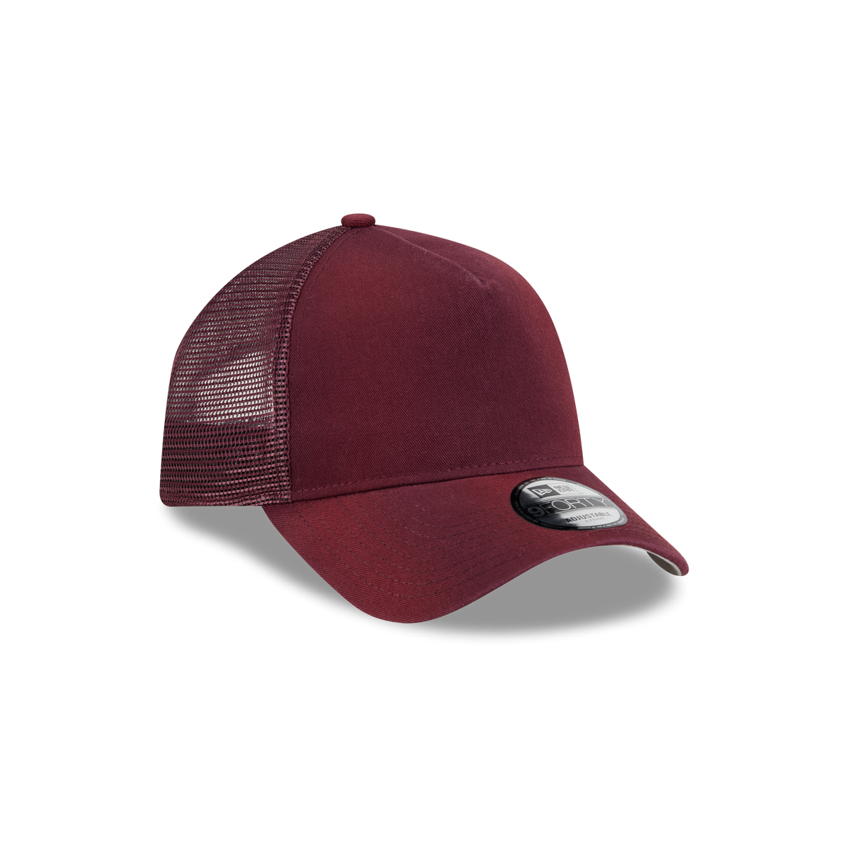 New Era Branded Washed Maroon 9FORTY A-Frame Trucker Hat