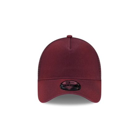 New Era Branded Washed Maroon 9FORTY A-Frame Trucker Hat