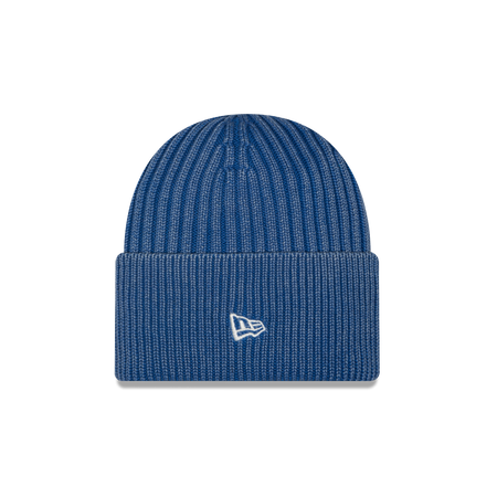 New Era Branded Washed Carbon Navy Wide Cuff Beanie Hat