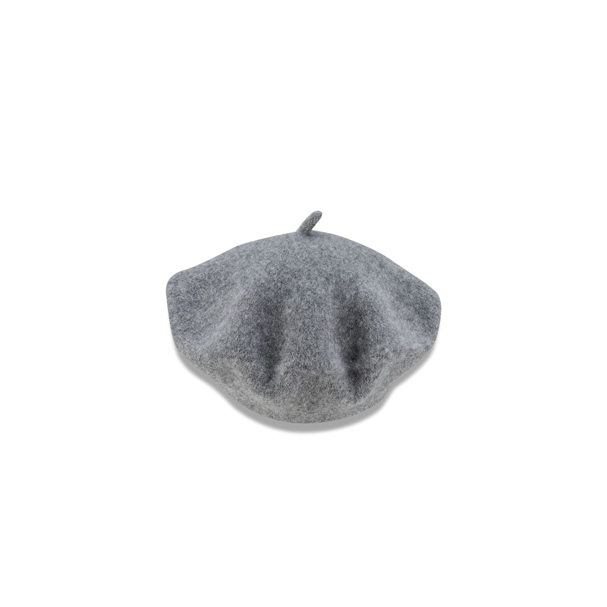 New Era Branded Merino Wool Heather Gray Beret Hat