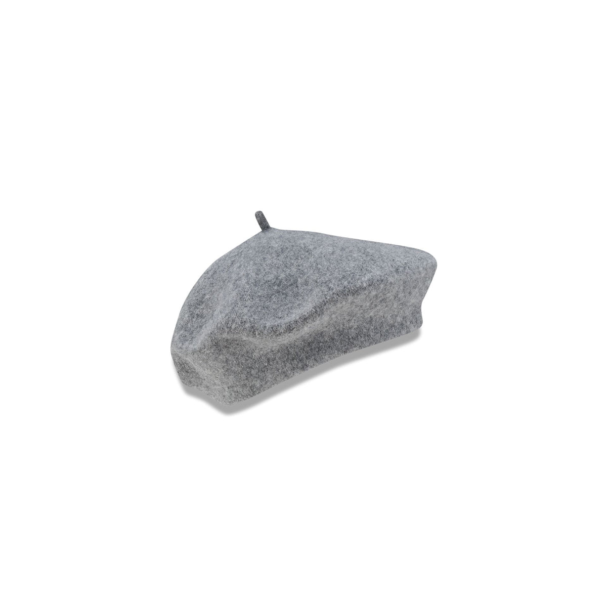 New Era Branded Merino Wool Heather Gray Beret Hat